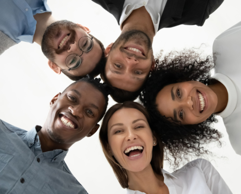 Portrait,Close,Up,Bottom,View,Happy,Faces,Of,Diverse,Employees